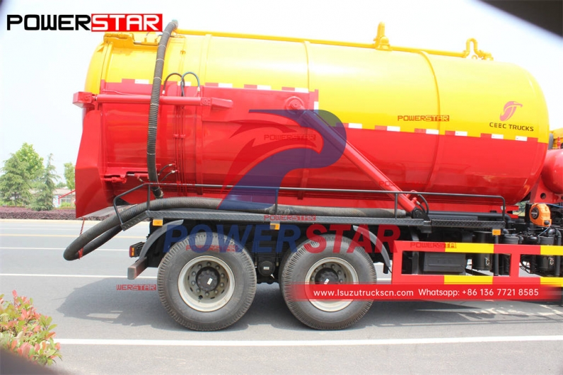 ISUZU FVZ 6×4 vacuum sewer cleaner truck exported to Sierra Leone