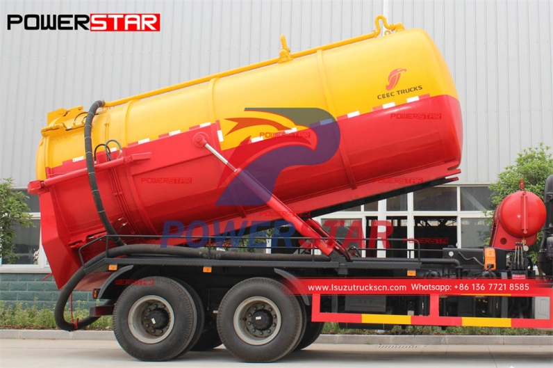 ISUZU FVZ 6×4 vacuum sewer cleaner truck exported to Sierra Leone