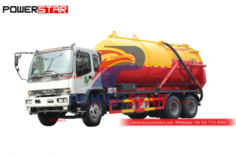 ISUZU FVZ 6×4 vacuum sewer cleaner truck exported to Sierra Leone