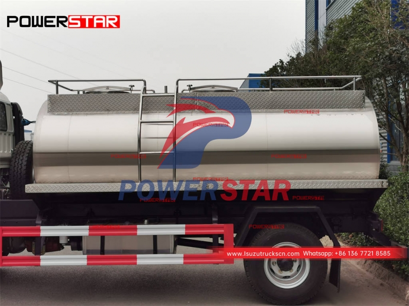 Best price ISUZU NPR stainless steel milk transport truck for sale