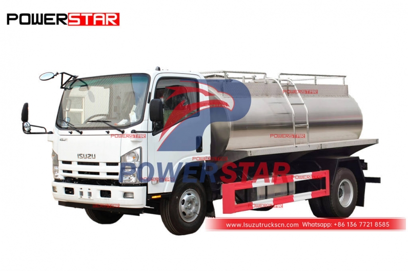Best price ISUZU NPR stainless steel milk transport truck for sale