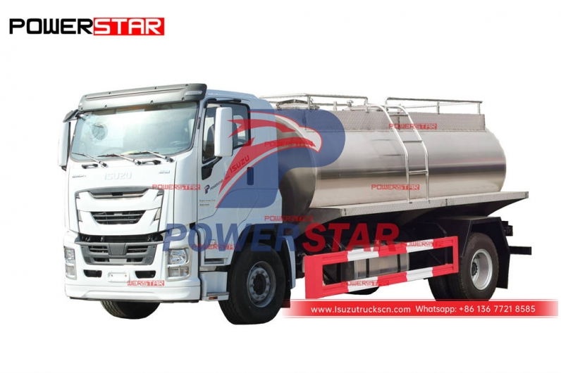 Customized ISUZU GIGA stainless steel milk truck at promotional price