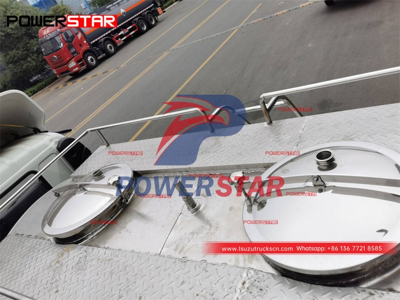 Customized ISUZU GIGA stainless steel milk truck at promotional price