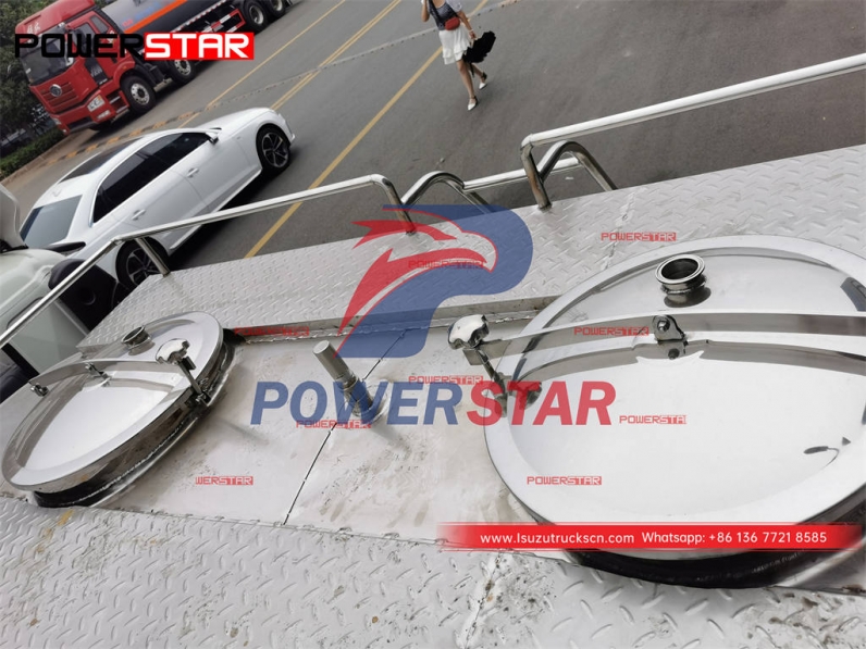 Best price ISUZU NPR stainless steel milk transport truck for sale