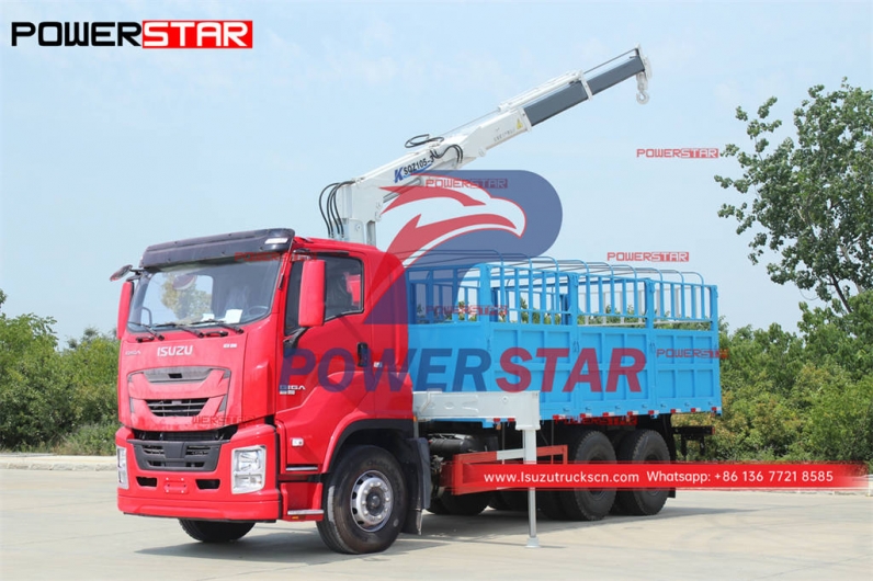 ISUZU GIGA 6×4 truck mounted crane at promotional price