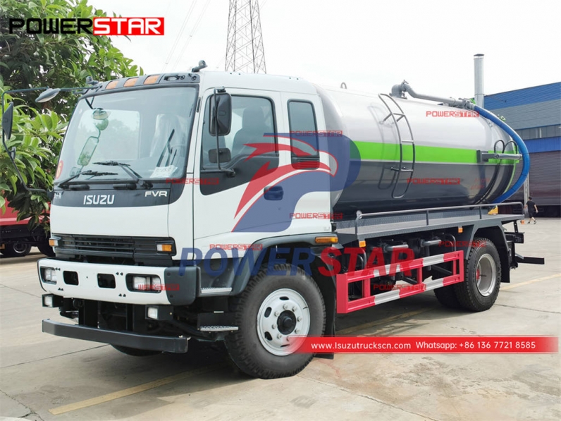 Good price ISUZU FTR/FVR vacuum sewage suction truck for sale