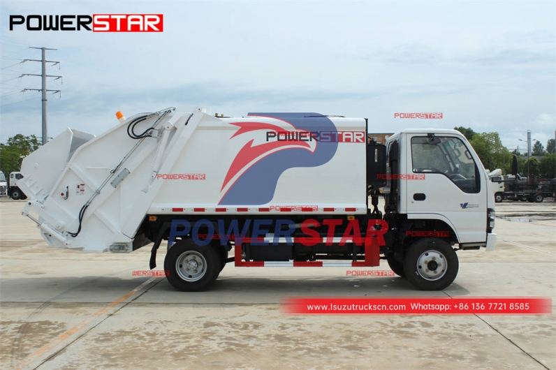 Customized ISUZU 600P 4×4 off-road refuse compactor for export