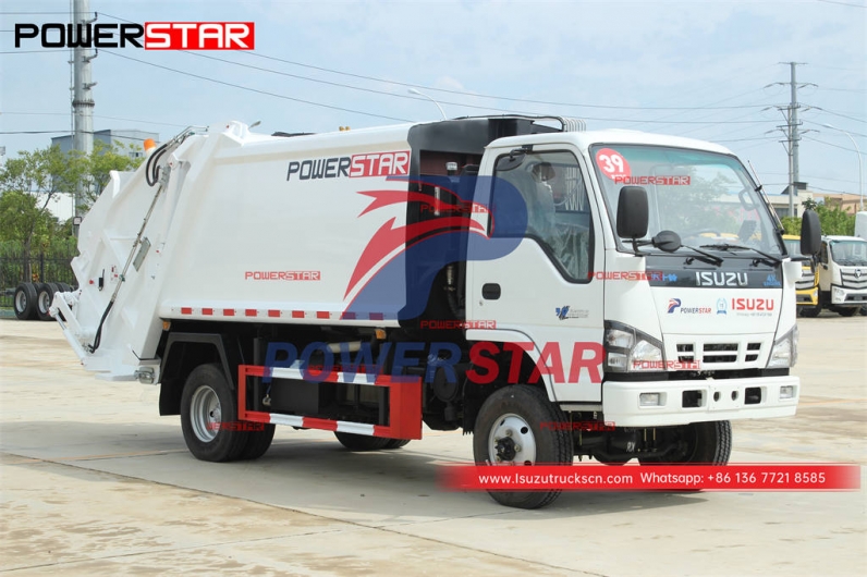 Customized ISUZU 600P 4×4 off-road refuse compactor for export