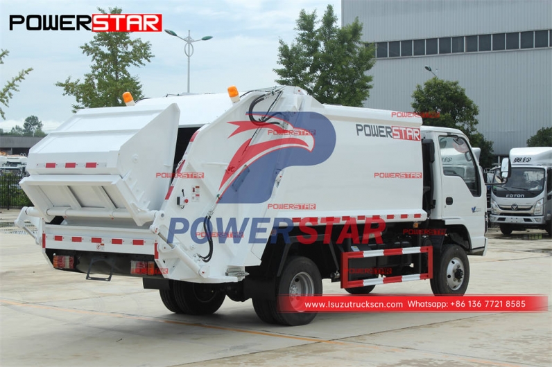 Customized ISUZU 600P 4×4 off-road refuse compactor for export