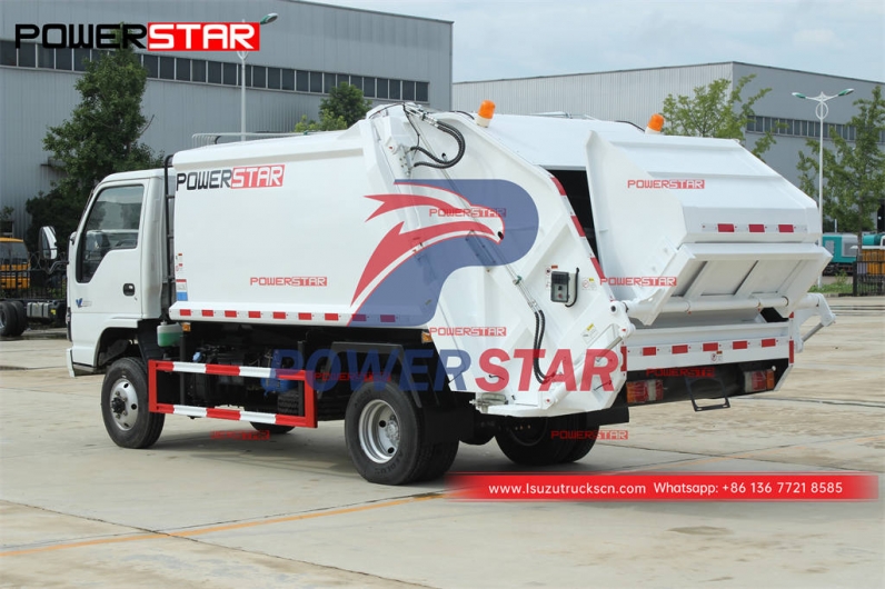 Customized ISUZU 600P 4×4 off-road refuse compactor for export