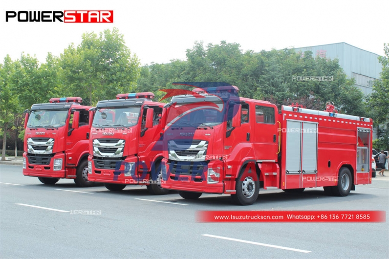 Factory direct sale ISUZU GIGA 4×2 water tank fire engine at discount price