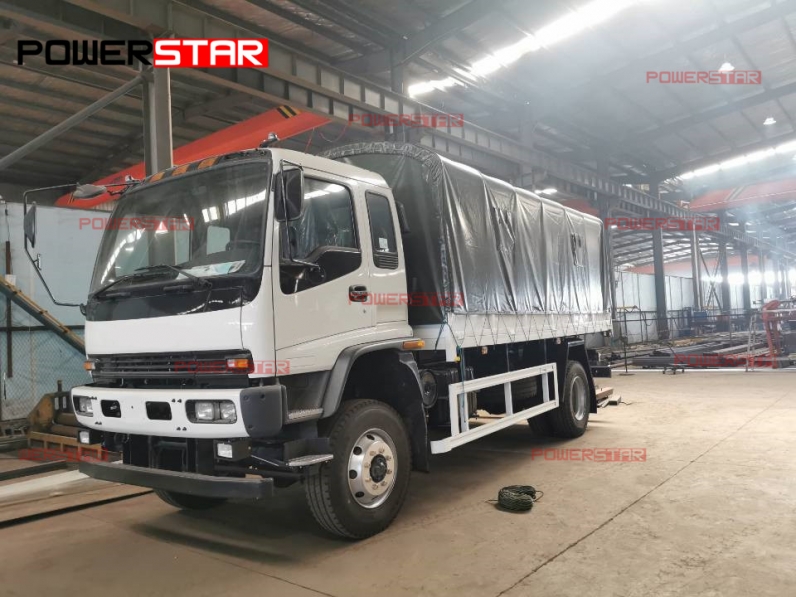 Philippines new Japan ISUZU FTR FVR 4X4 All wheel drive PERSONNEL CARRIER VEHICLE WITH CANOPY & SEATS