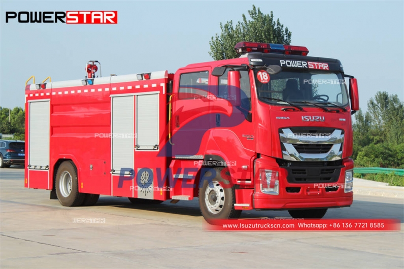 Factory direct sale ISUZU GIGA 4×2 water tank fire engine at discount price