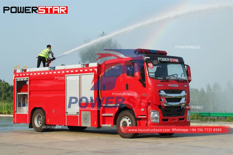 Factory direct sale ISUZU GIGA 4×2 water tank fire engine at discount price