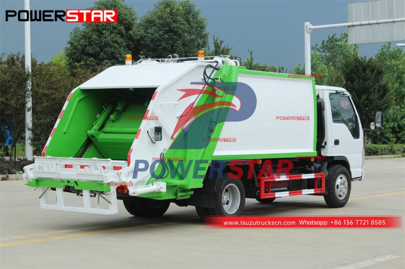 Good quality ISUZU 4×4 AWD garbage compactor truck at discount price