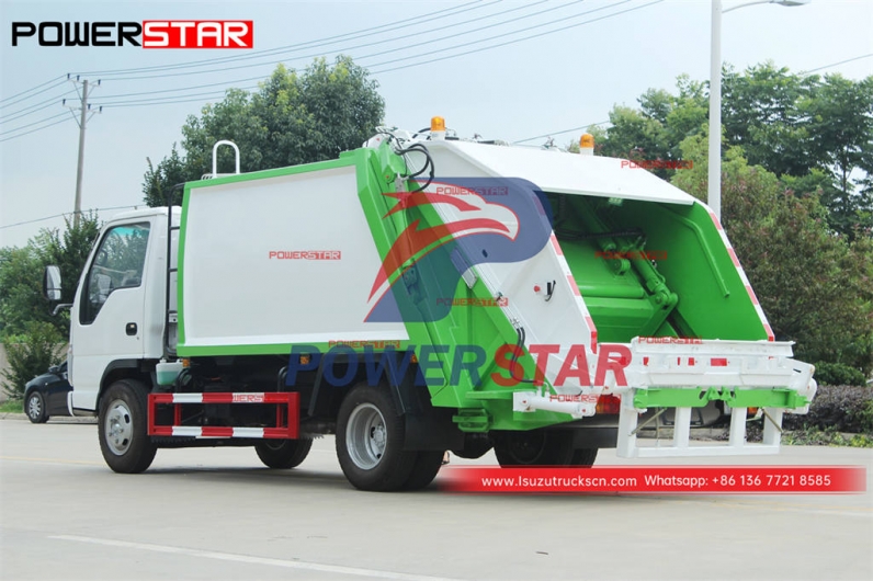 Good quality ISUZU 4×4 AWD garbage compactor truck at discount price