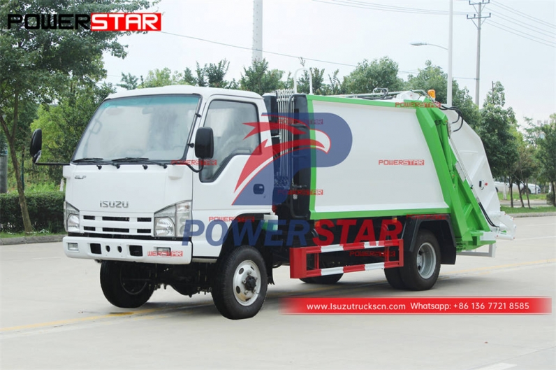 Good quality ISUZU 4×4 AWD garbage compactor truck at discount price
