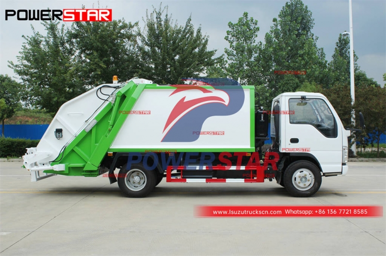 Good quality ISUZU 4×4 AWD garbage compactor truck at discount price