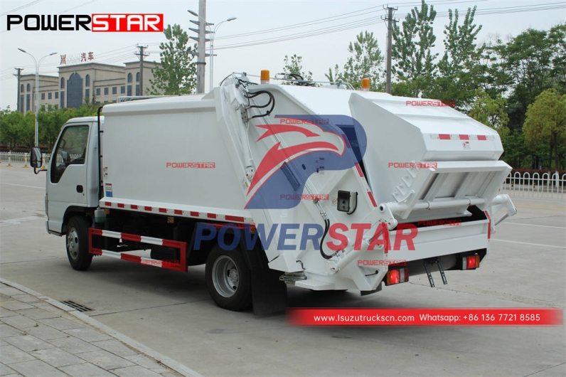 Best price ISUZU small 4WD back loading refuse compactor for Djibouti