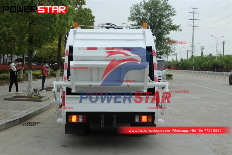 Best price ISUZU small 4WD back loading refuse compactor for Djibouti