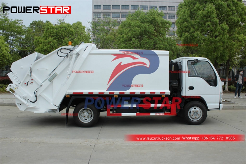 Best price ISUZU small 4WD back loading refuse compactor for Djibouti