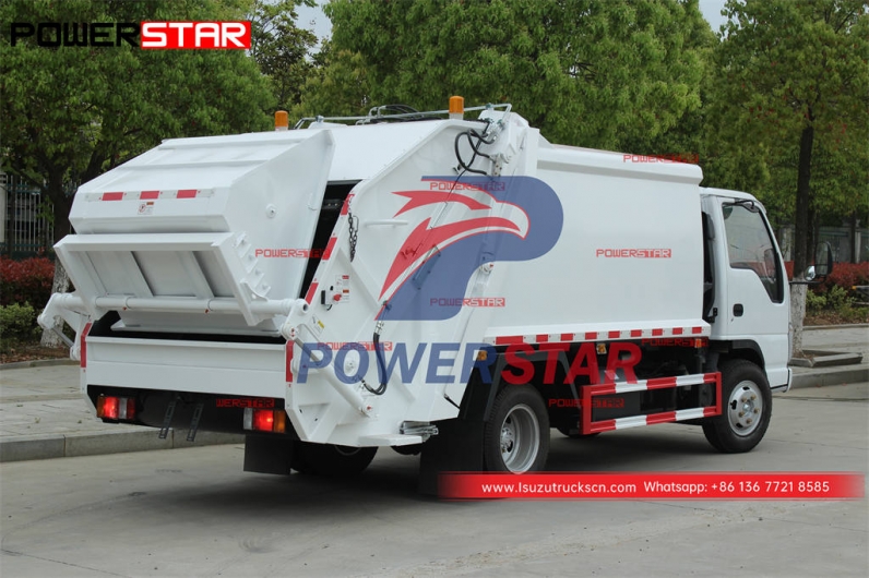 Best price ISUZU small 4WD back loading refuse compactor for Djibouti