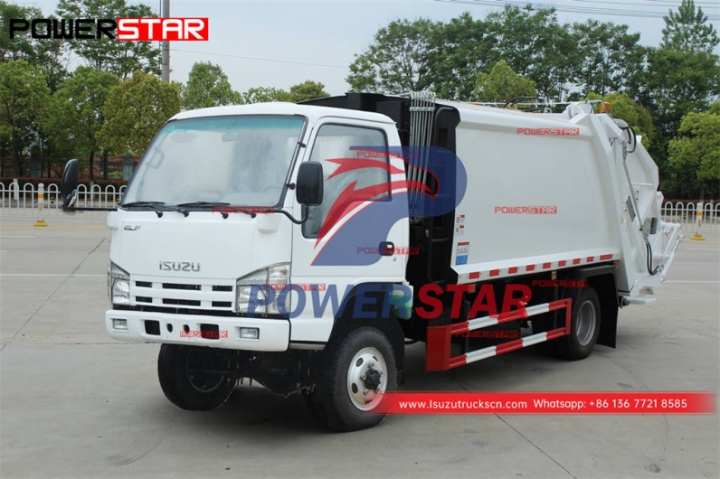 Best price ISUZU small 4WD back loading refuse compactor for Djibouti