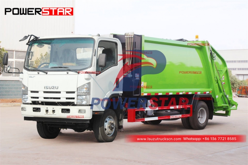 Good price ISUZU 4×4 off-road 190HP trash compactor truck for export