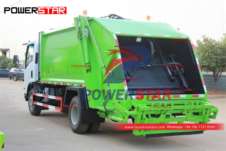 Good price ISUZU 4×4 off-road 190HP trash compactor truck for export