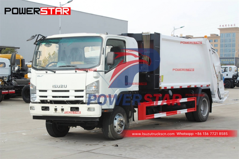 Philippines ISUZU 4×4 AWD 8CBM waste compression truck for sale