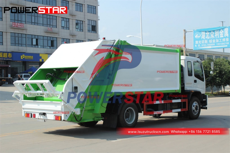 Custom-made ISUZU FTR 4×4 off-road waste compactor truck for Philippines