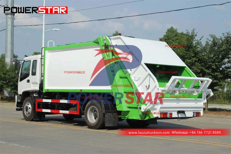 Custom-made ISUZU FTR 4×4 off-road waste compactor truck for Philippines