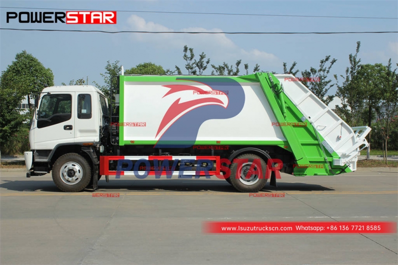 Custom-made ISUZU FTR 4×4 off-road waste compactor truck for Philippines