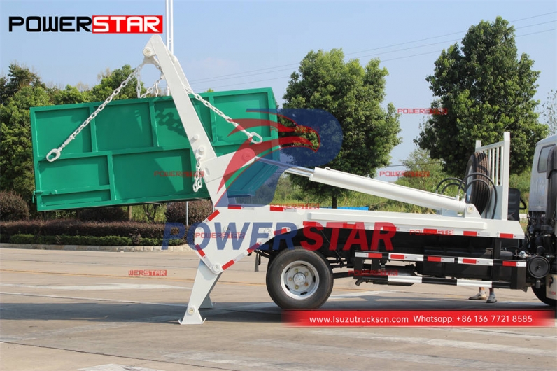 Customized ISUZU 100P/600P 4WD swing arm garbage truck for sale