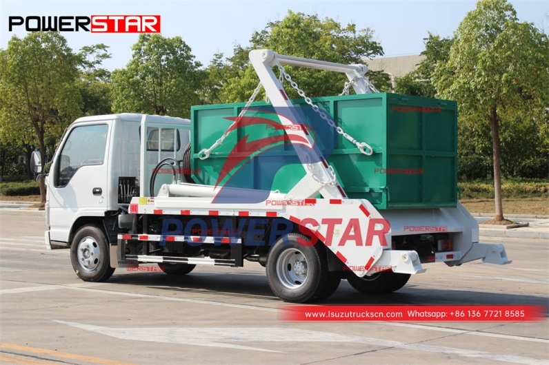 Customized ISUZU 100P/600P 4WD swing arm garbage truck for sale
