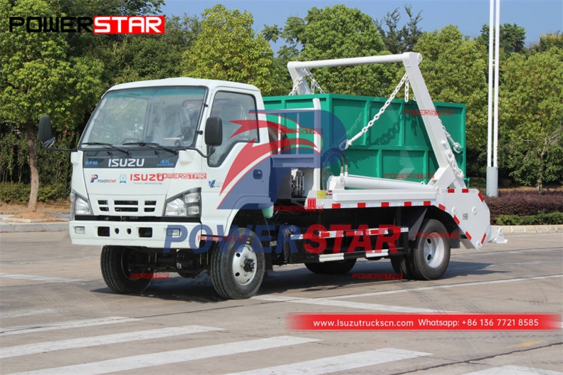 Customized ISUZU 100P/600P 4WD swing arm garbage truck for sale