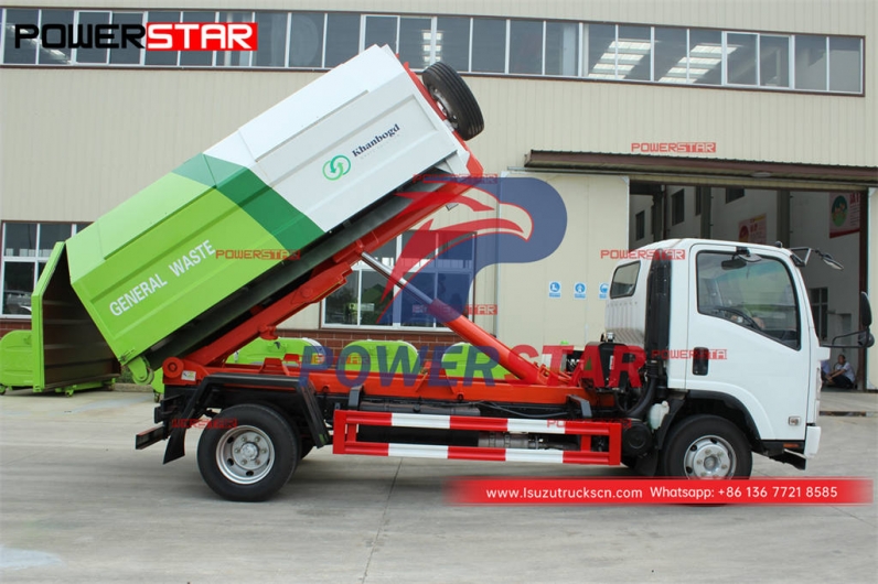 Philippines ISUZU 4×4 AWD 8CBM hook loader at best price