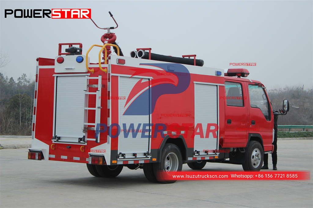 ISUZU 100P 4WD 2000 liters fire truck for export