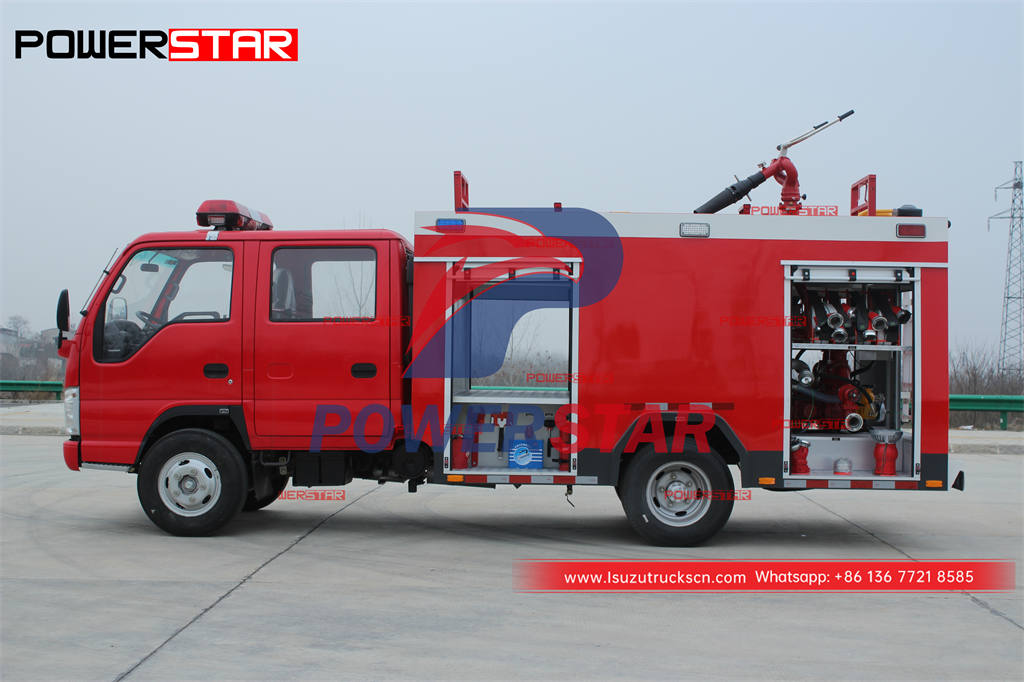 ISUZU 100P 4WD 2000 liters fire truck for export