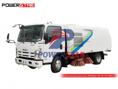 ISUZU 130HP 5000 liters city road sweeper truck at best price