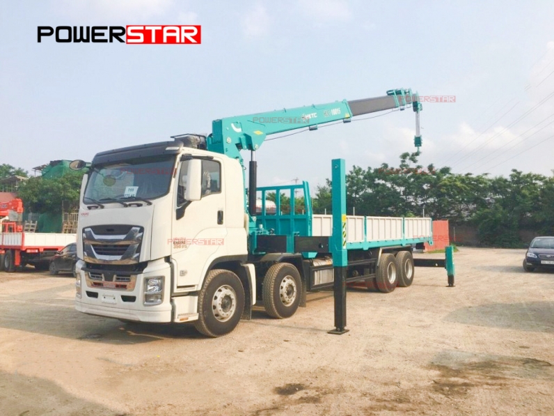 ISUZU Straight Boom Lifting 10-16 Ton Telescopic Boom Lorry Cargo Truck Crane