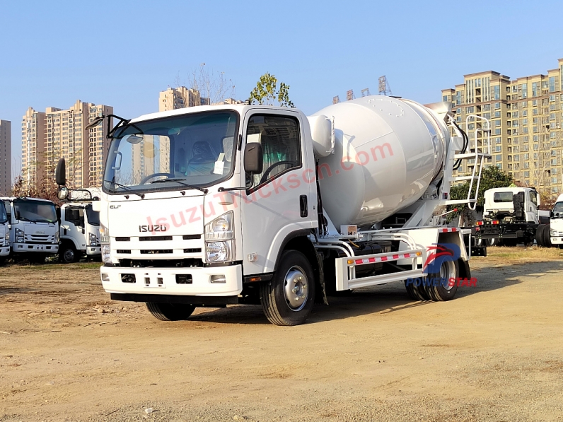 ISUZU ELF NPR Official Manufacturer Mobile Concrete Mixer 3m3 Concrete Mixing Truck Price