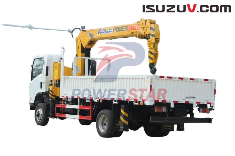 Tajikistan Isuzu 4X4 npr military off road boom crane trucks