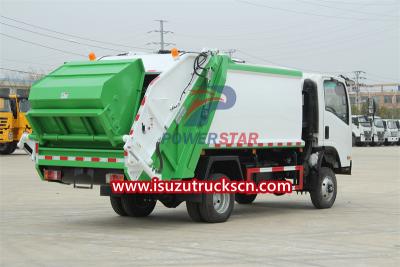 isuzu 5 cbm rubbish compactor truck