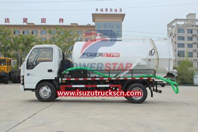 Isuzu mini 3000liters sewage suction vacuum truck