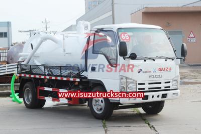 Isuzu mini 3000liters sewage suction vacuum truck