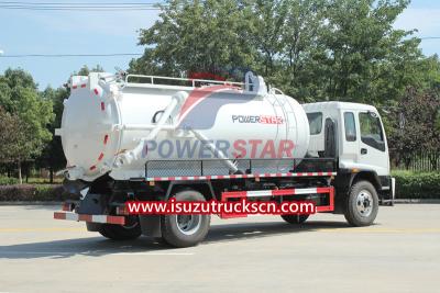 Isuzu 10000liters sewer vacuum pump truck