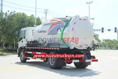 Isuzu 10000liters sewer vacuum pump truck