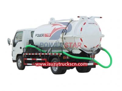 Isuzu mini 3000liters sewage suction vacuum truck
