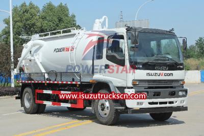 Isuzu 10000liters sewer vacuum pump truck